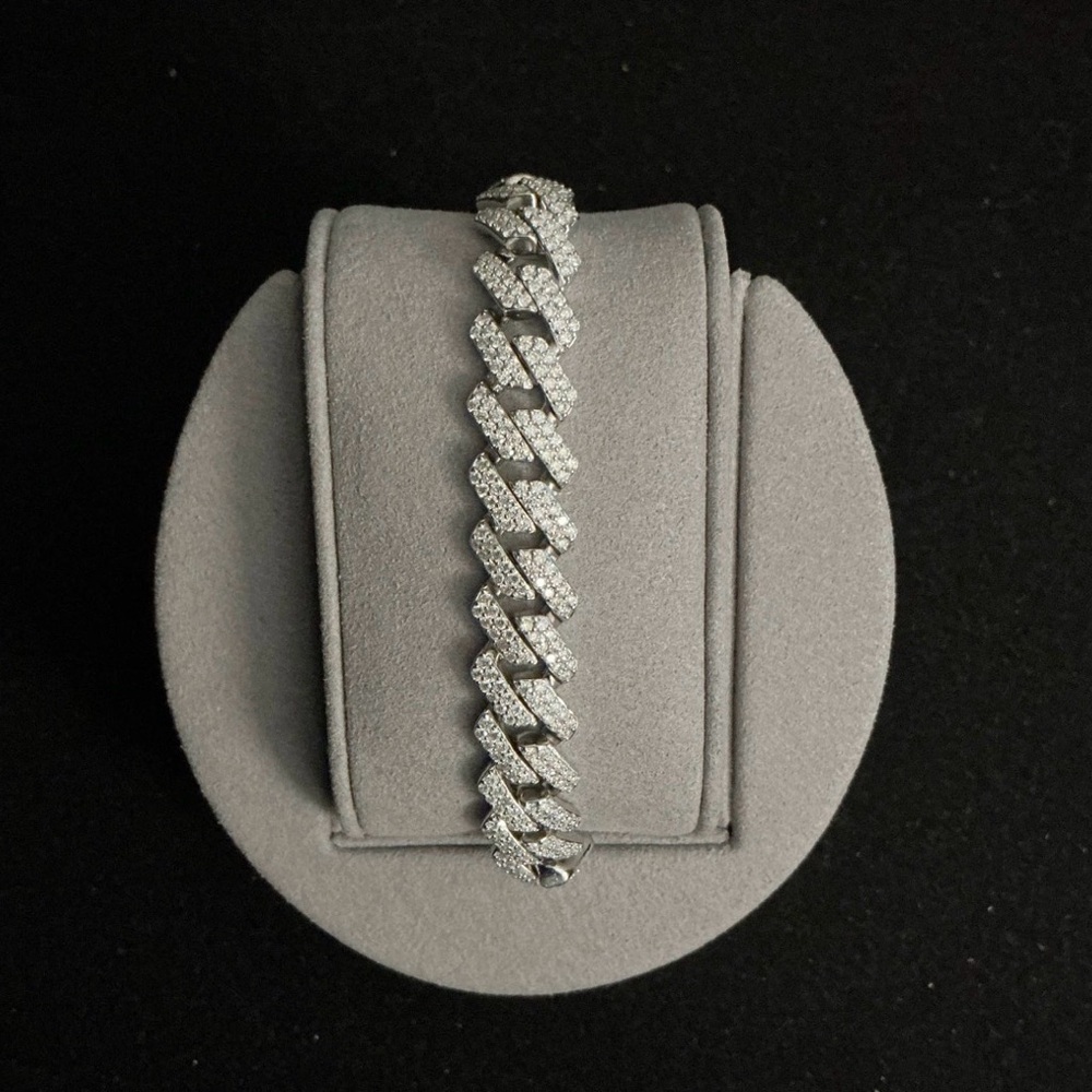 10.7mm Genuine Monaco Cuban Link Bracelet 8.5in~7.32ctw~NEW~Retail $1299